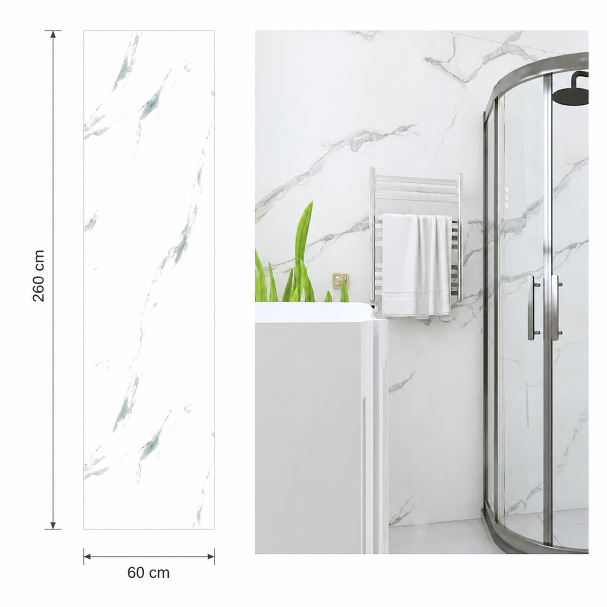 SPC zidni panel - Beli Mermer