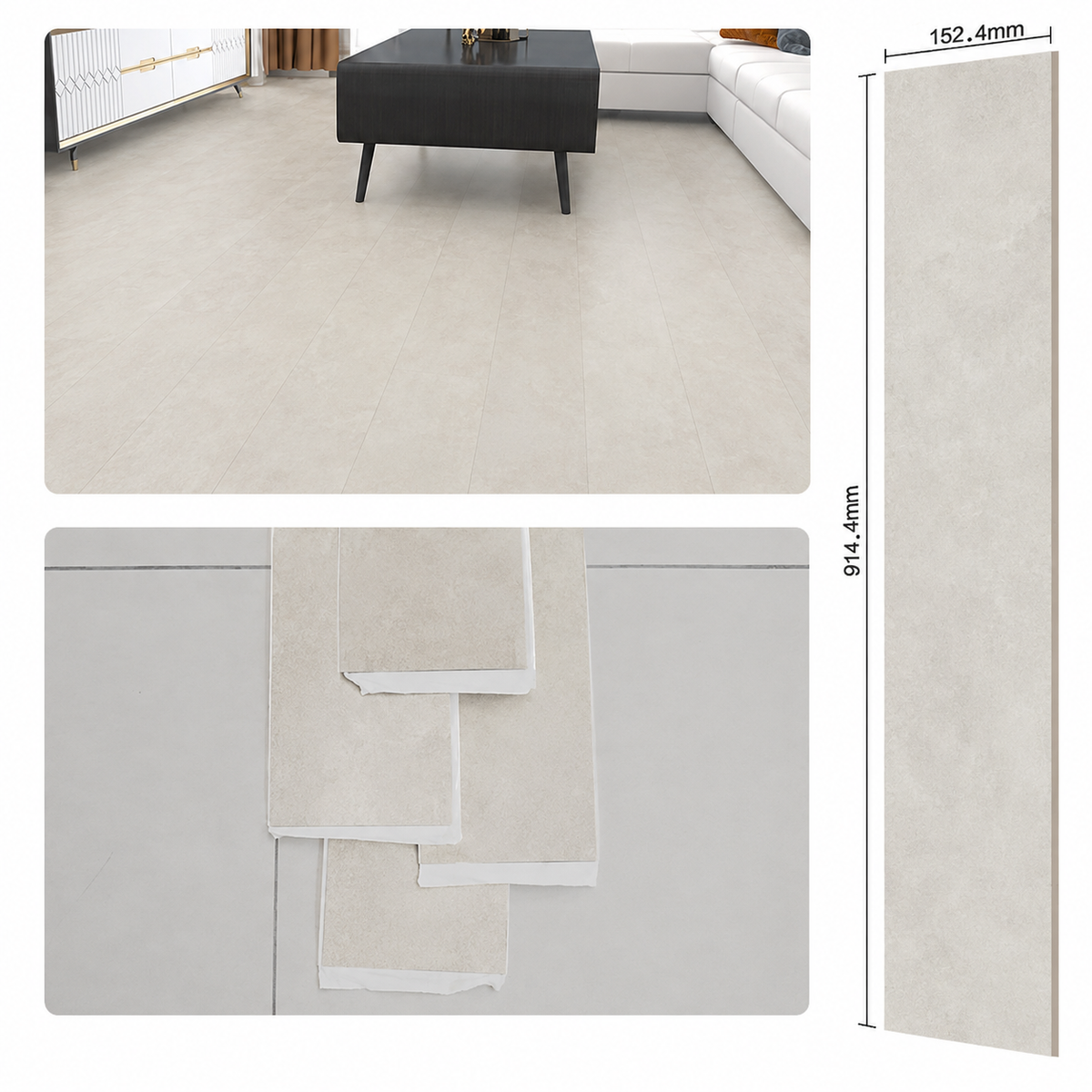 LVT samolepljivi PVC pod - Stone Beige Concrete